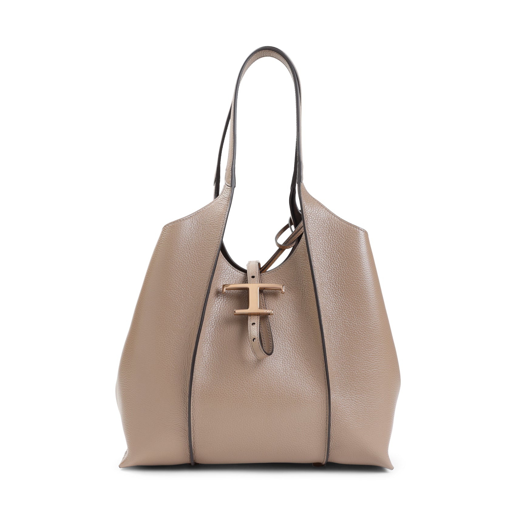 T Timeless Small Shopping Bag Nude & Neutrals Grained Calf Leather