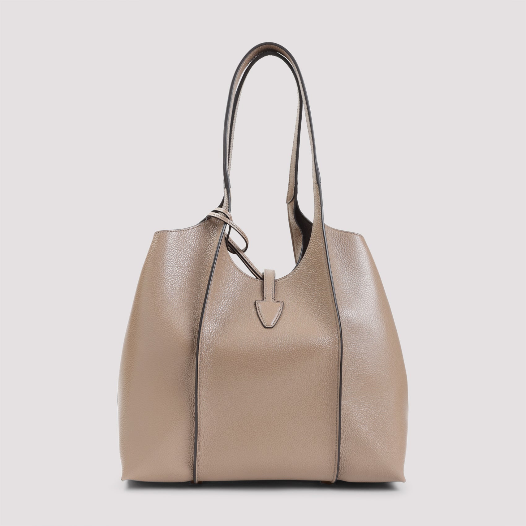 T Timeless Small Shopping Bag Nude & Neutrals Grained Calf Leather