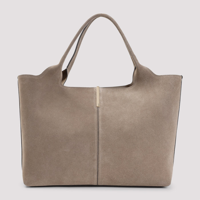 Ebr Shopping Bag Nude & Neutrals Suede Leather