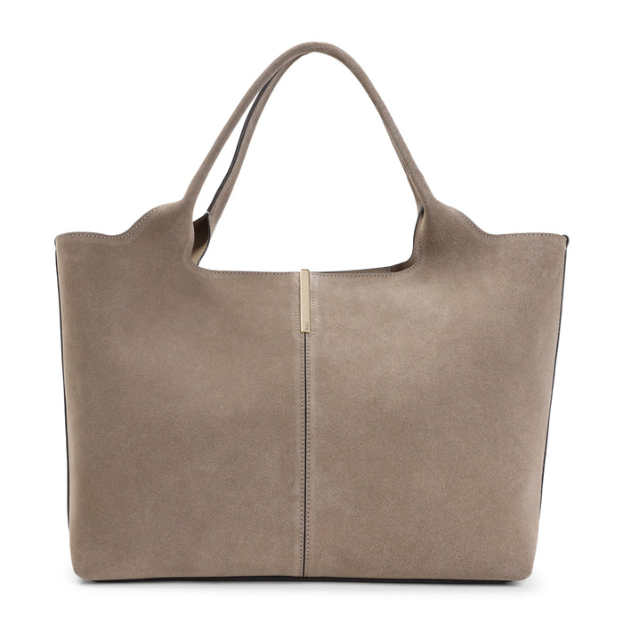 Ebr Shopping Bag Nude & Neutrals Suede Leather