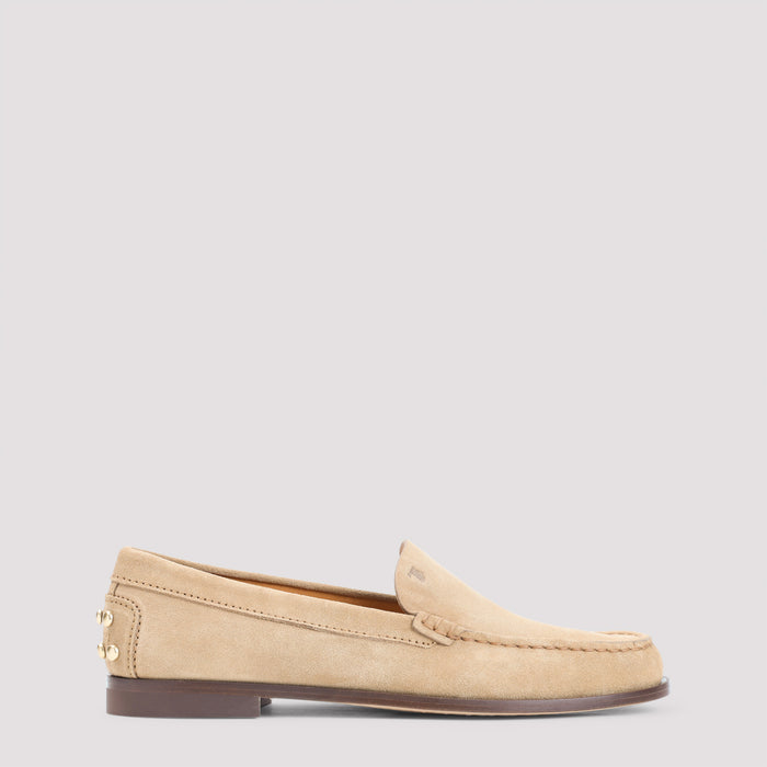 Loafers Nude & Neutrals Suede Leather Shoe