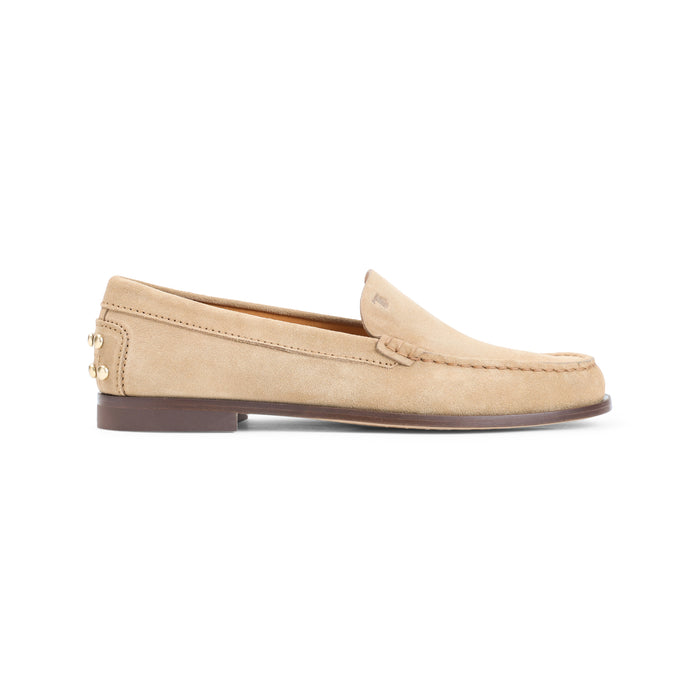 Loafers Nude & Neutrals Suede Leather Shoe