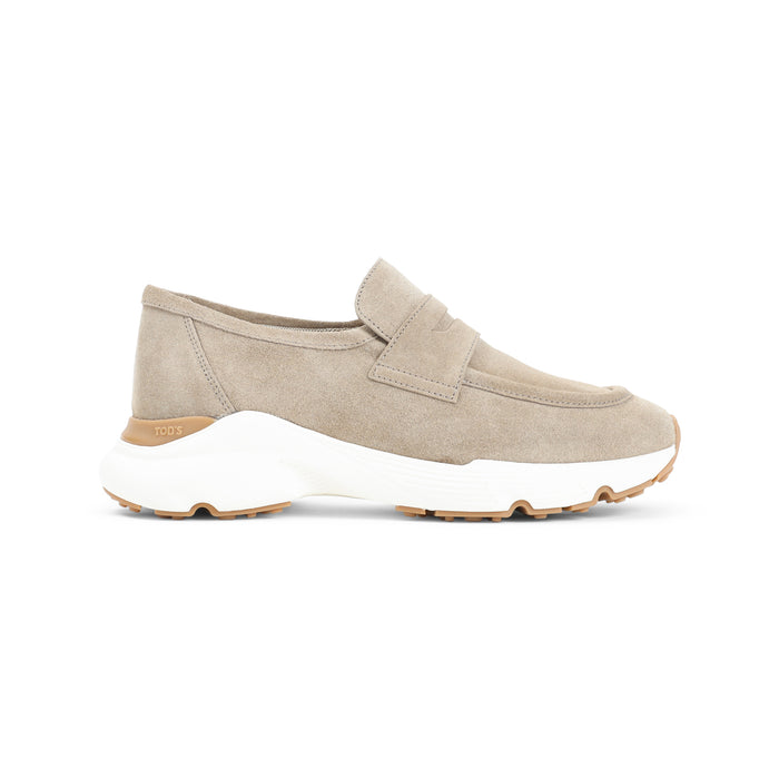 Sport Runner Nude & Neutrals Suede Leather Rubber Shoe