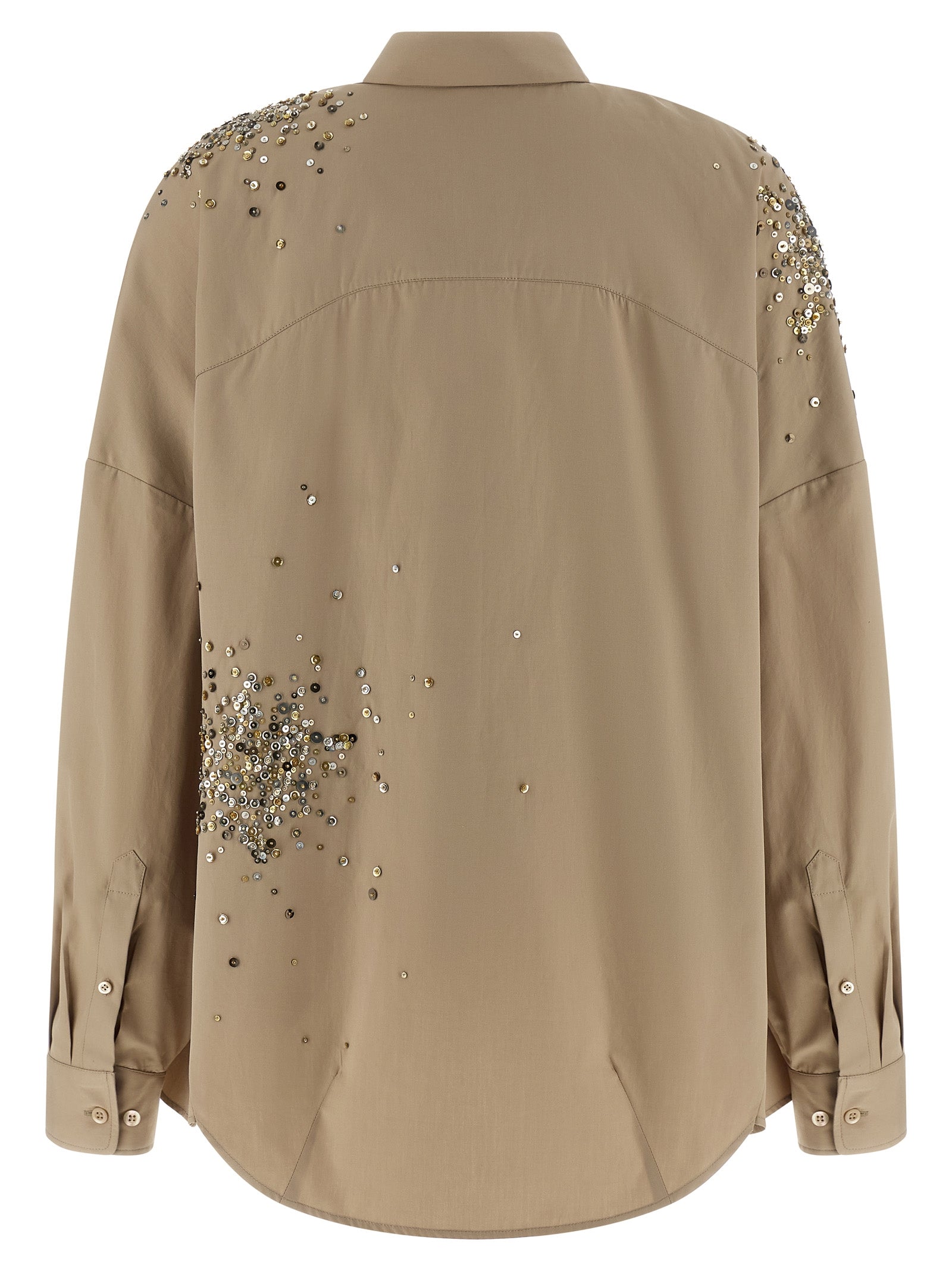 Casia Shirt Beige Cotton Shirt, Blouse