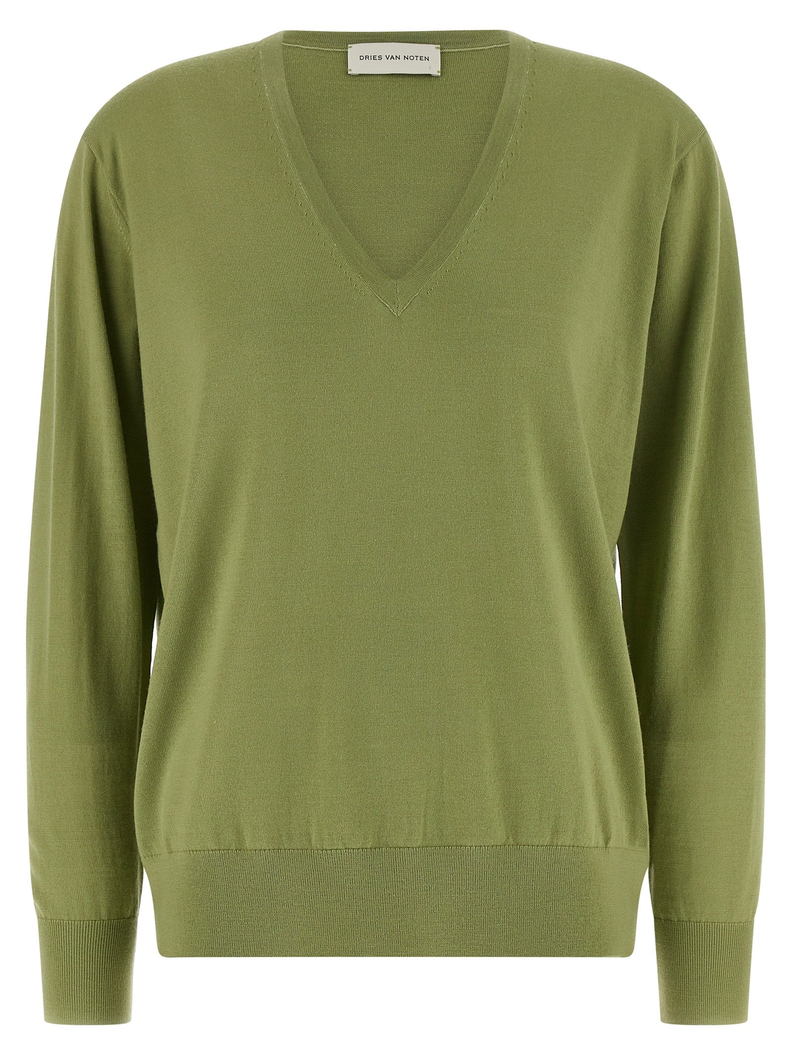 Tuomas sweater Green Merino Wool Sweater, Cardigans