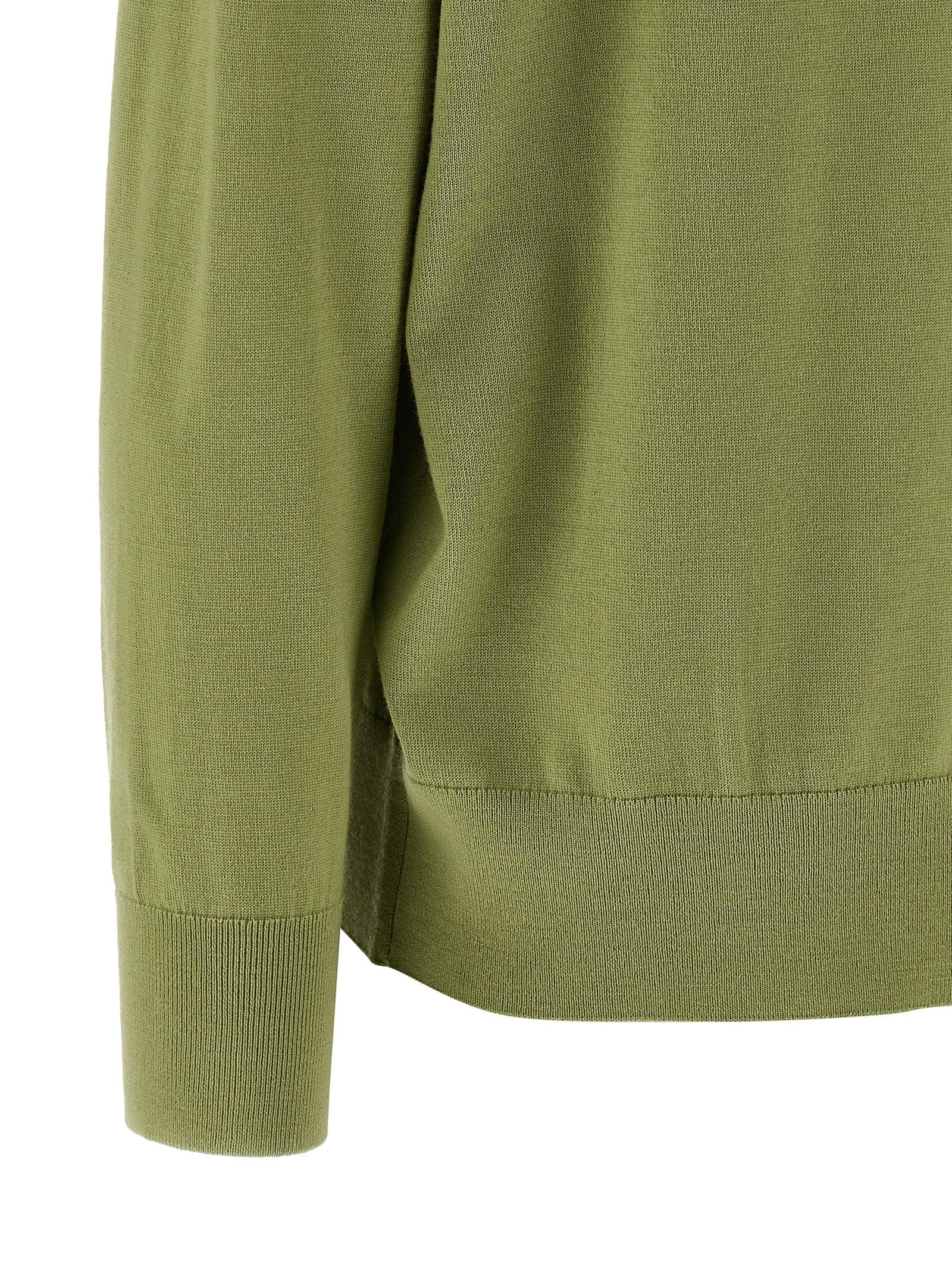 Tuomas sweater Green Merino Wool Sweater, Cardigans