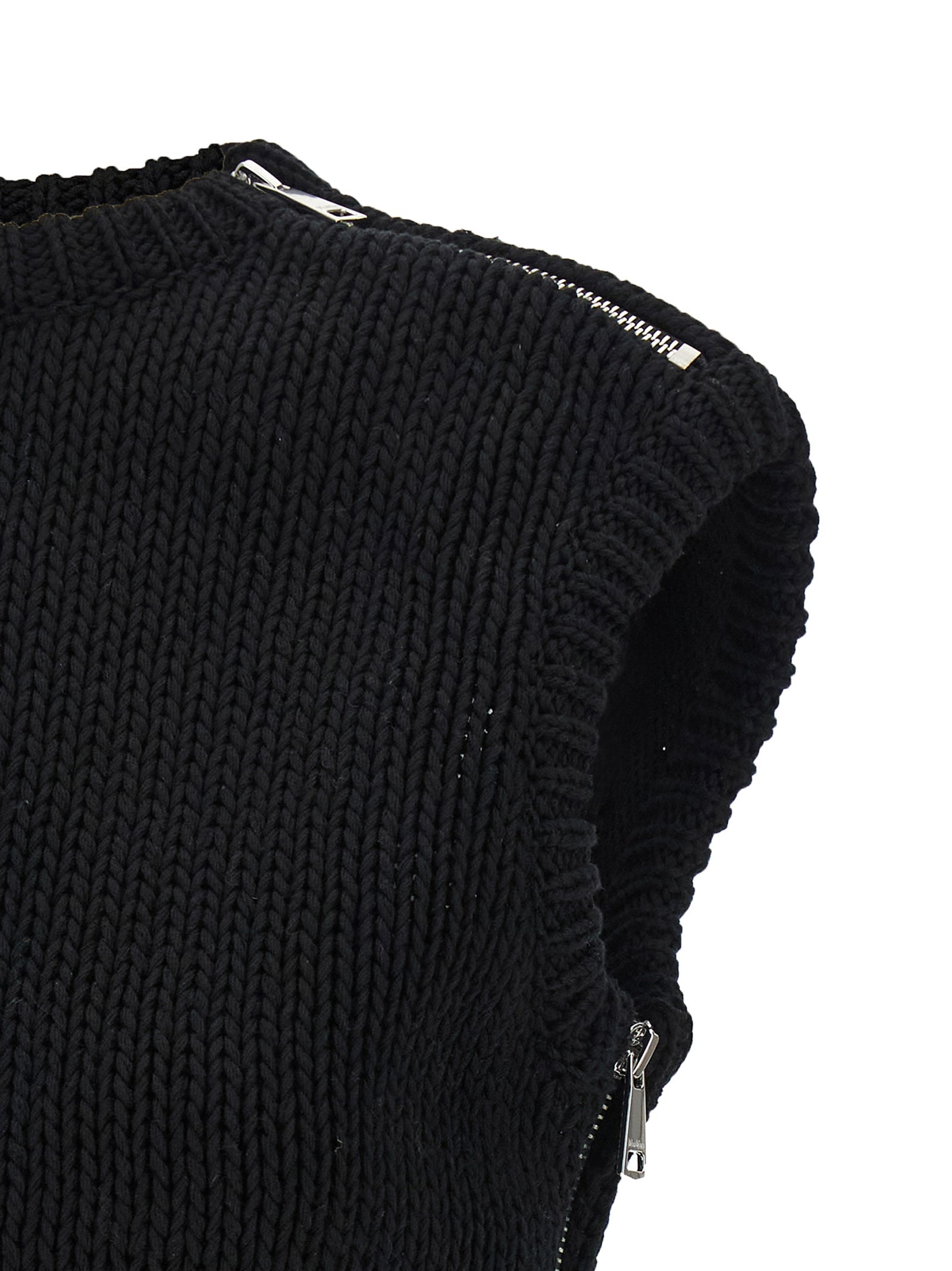 MxsVolto sweater Black Cotton Sweater, Cardigans