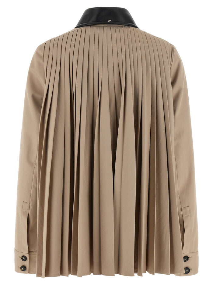 SpxSuperbo overshirt Beige Polyester Coats, Trench Coats