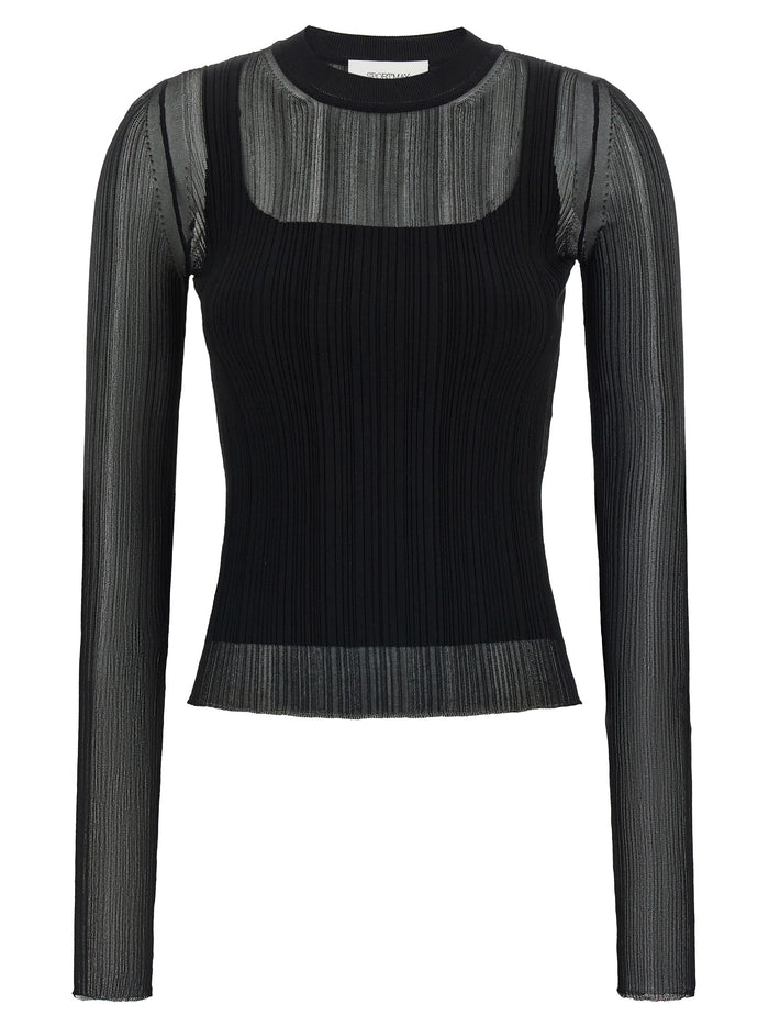 SpxBuono sweater Black Viscose Sweater, Cardigans