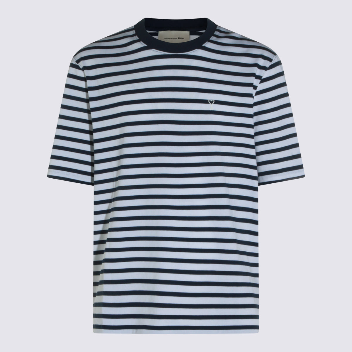 Ami Paris T-shirts and Polos Blue-white _co