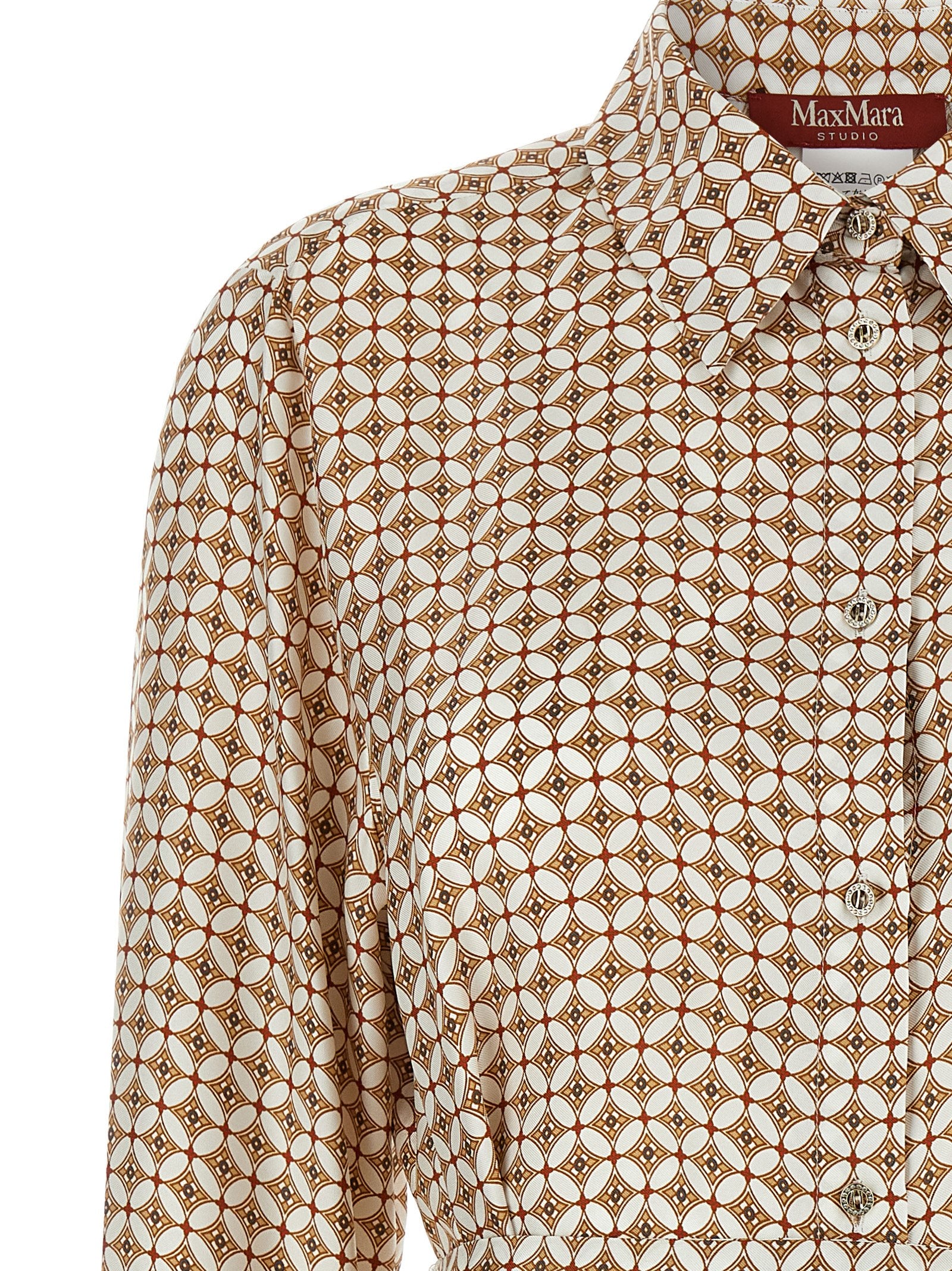 MstTenuta shirt Brown Silk Shirt, Blouse