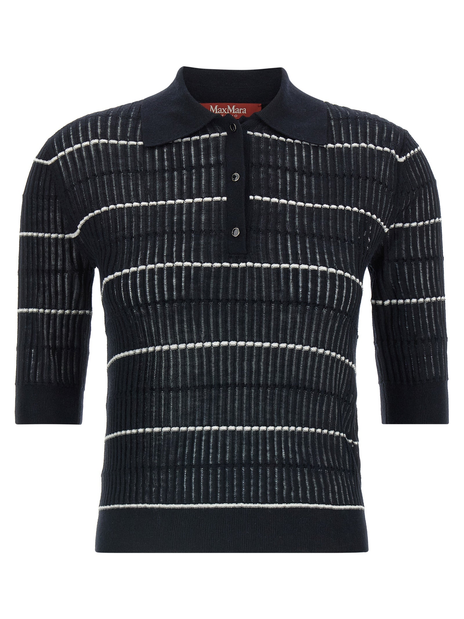 MstGallo polo shirt Blue Silk