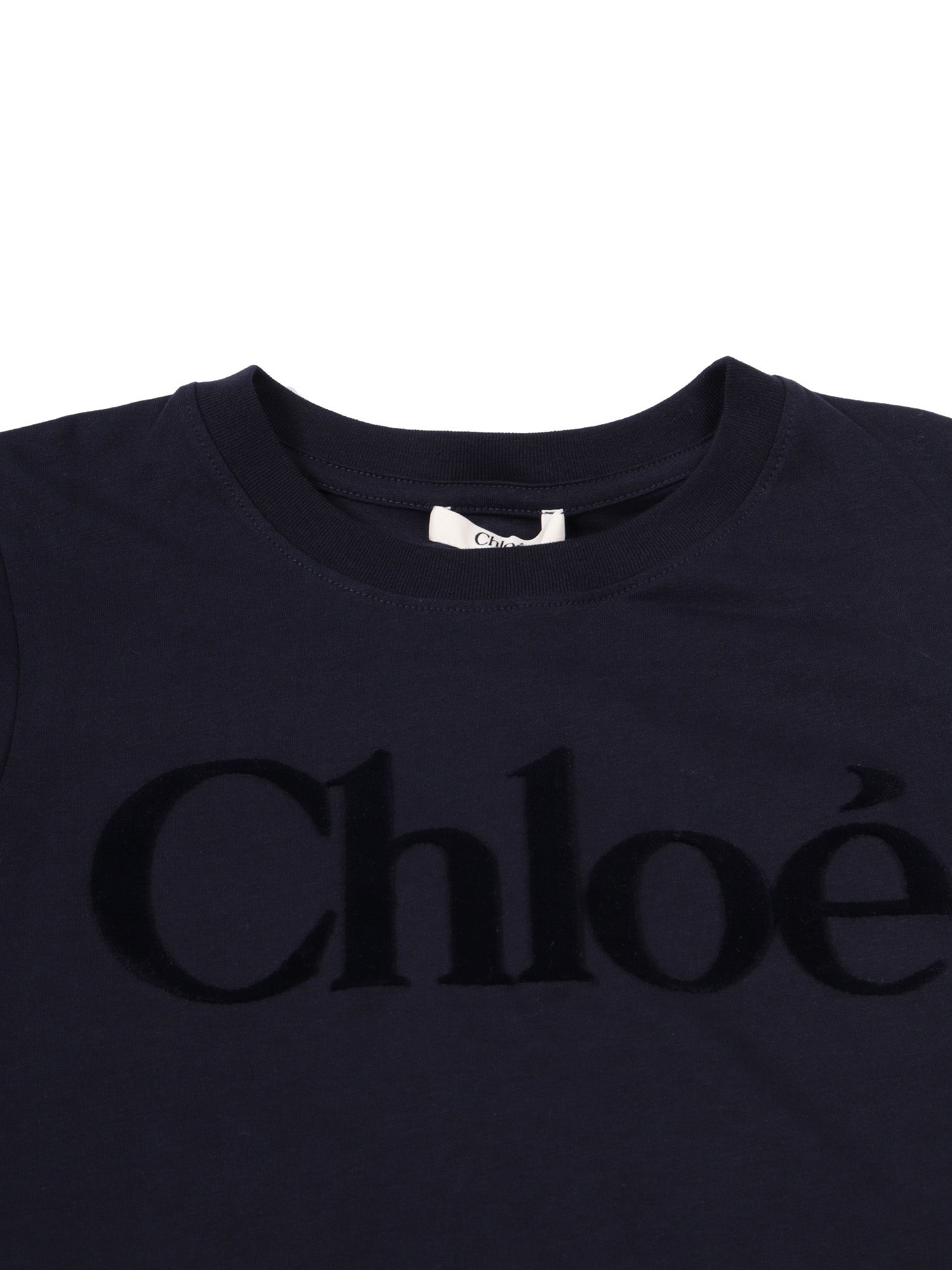 T-Shirt Blue Cotton Fabric 2 Short Sleeves
