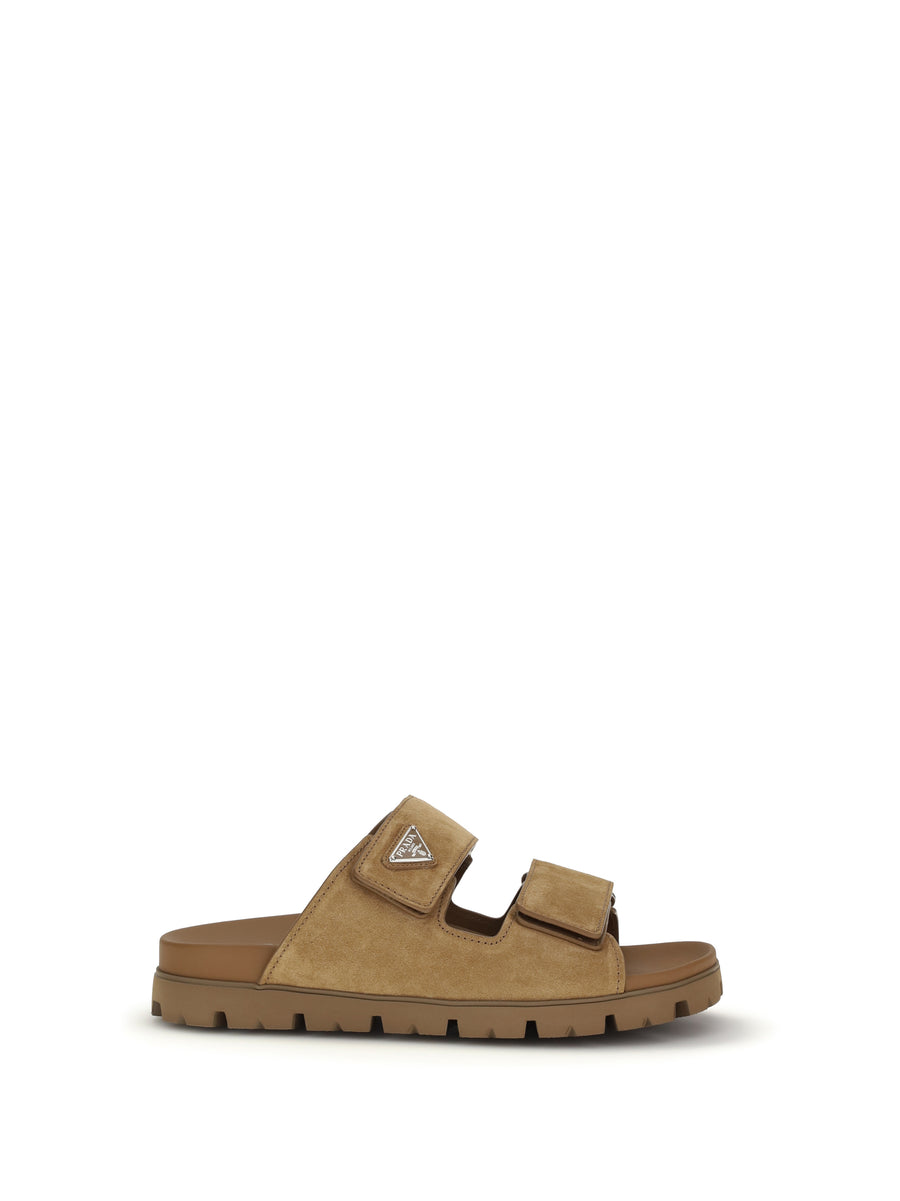 Sandals Suede Cinnamon Calf Leather