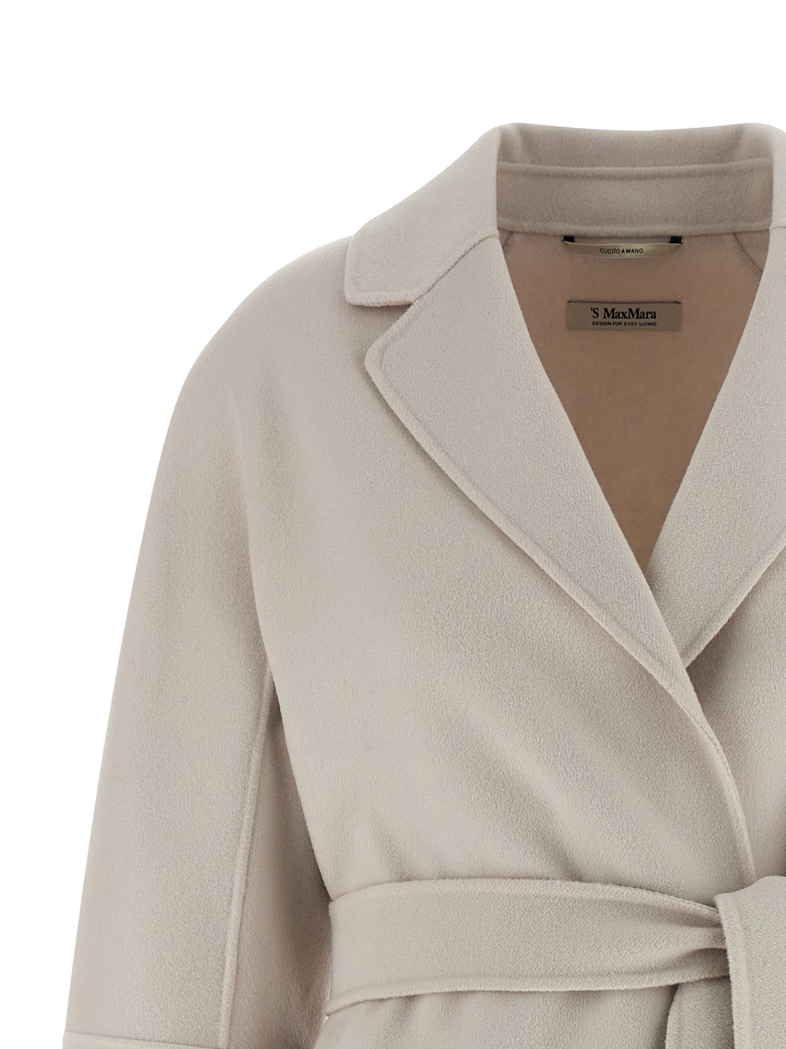 Arona coat Beige Virgin Wool Coats, Trench