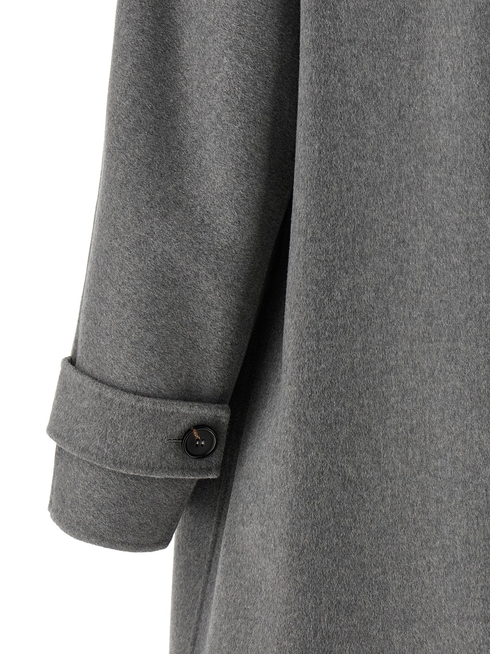 SmmZoe coat Gray Virgin Wool Coats, Trench