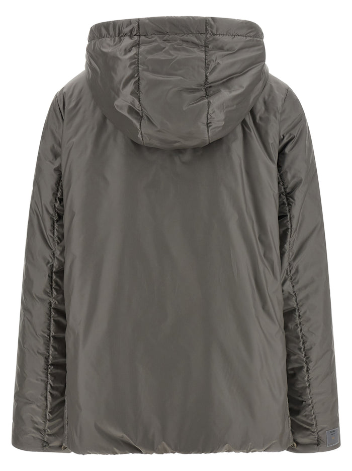 Greenh jacket Gray Polyester Down Jacket, Parka, Casual
