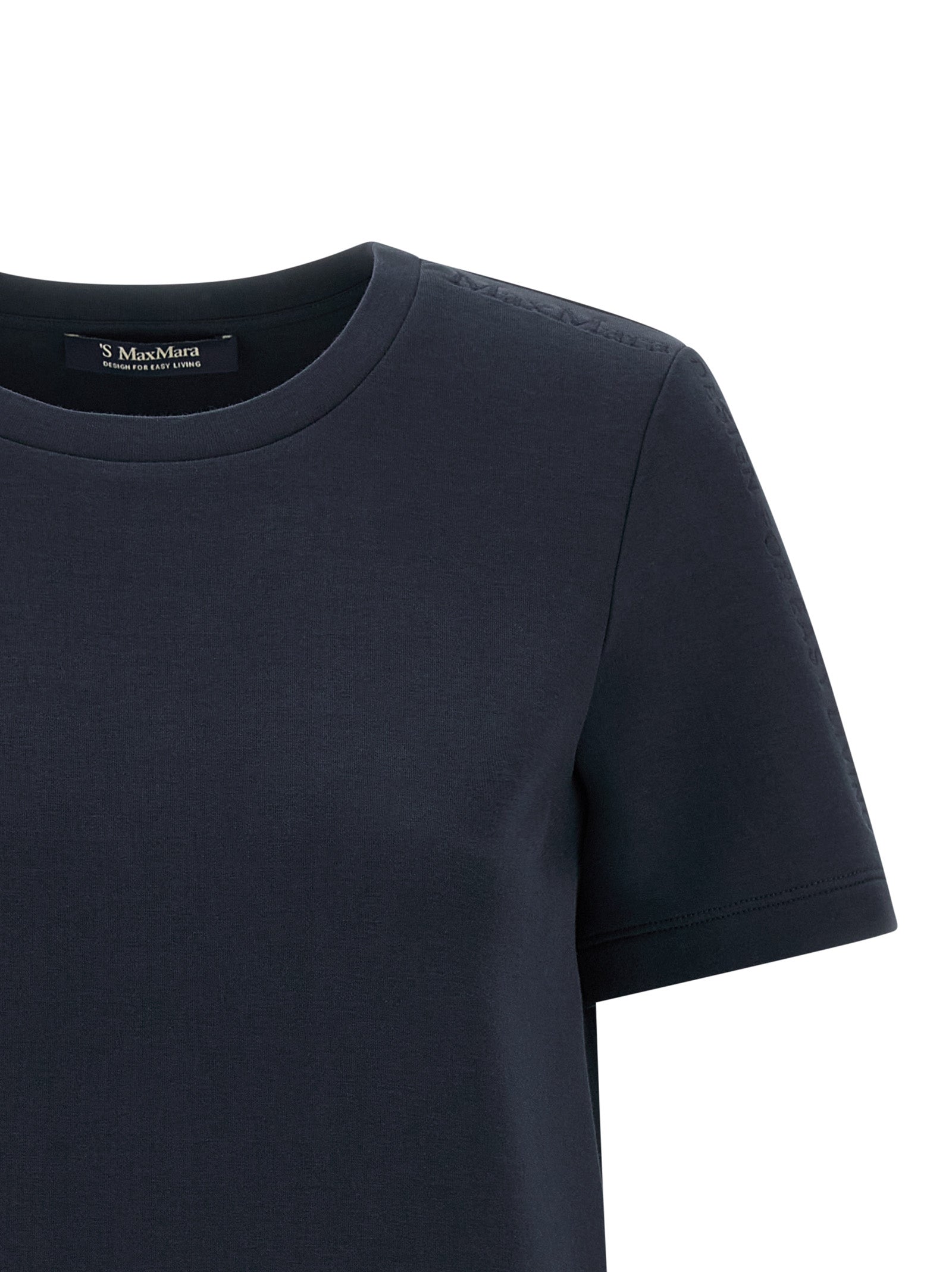 SmmNancy T-shirt Blue Cotton Polyester Elastane