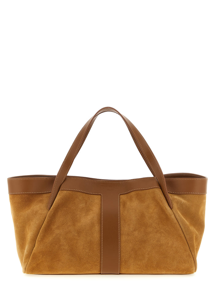 Suede shoulder bag Brown Polyurethane