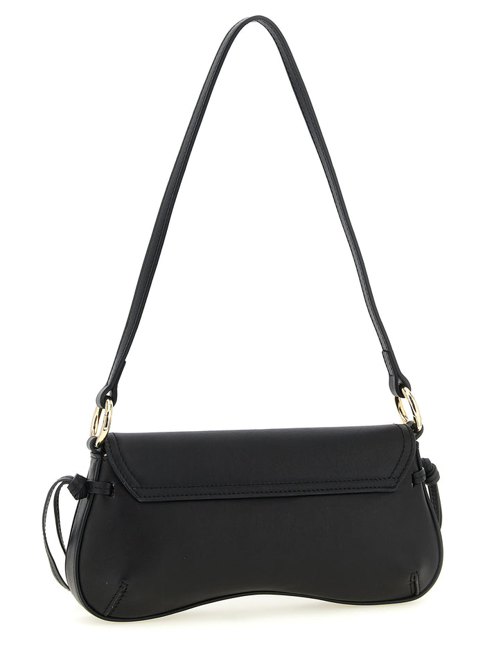 Leather shoulder bag Black