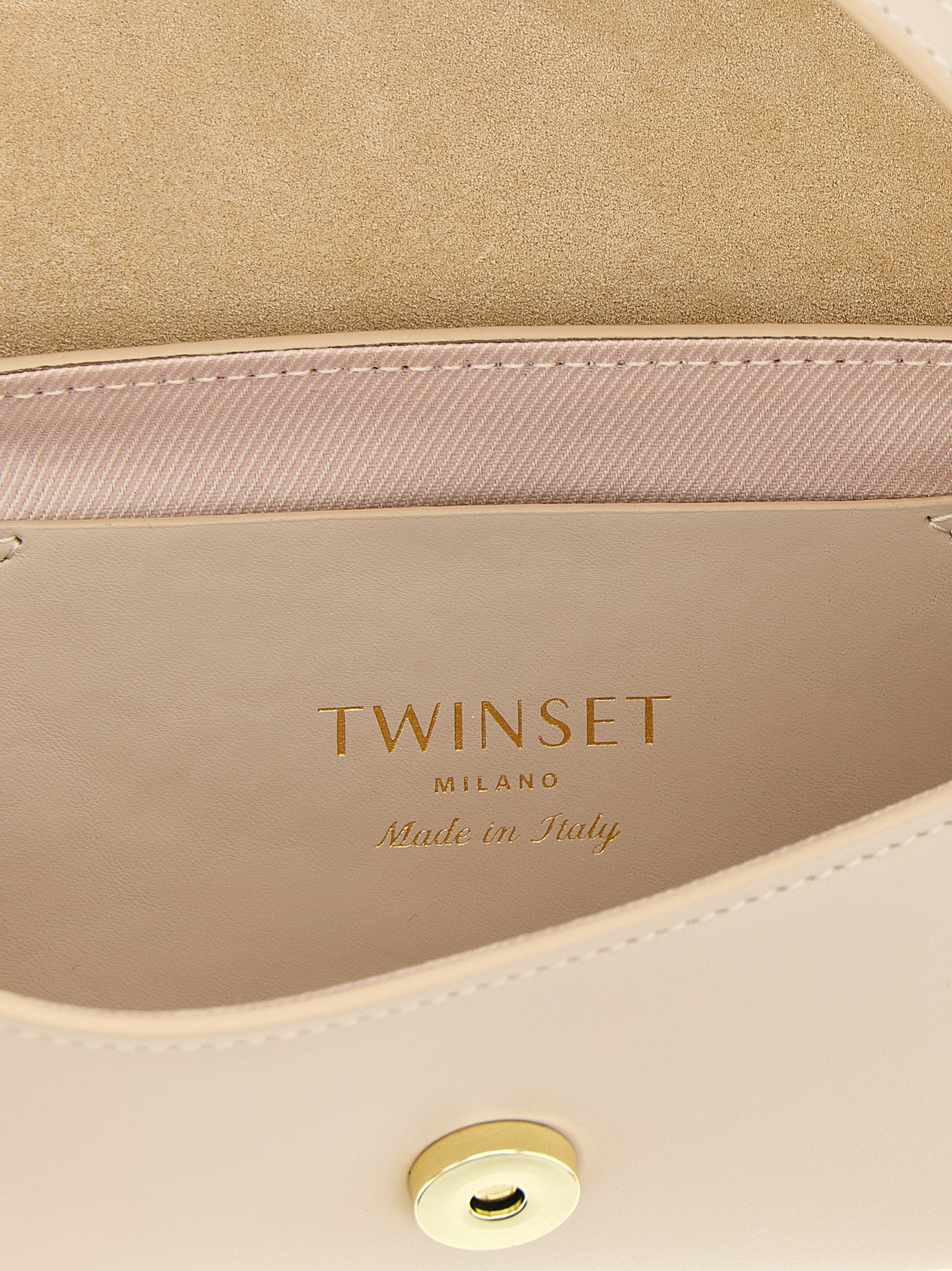 Leather shoulder bag Beige