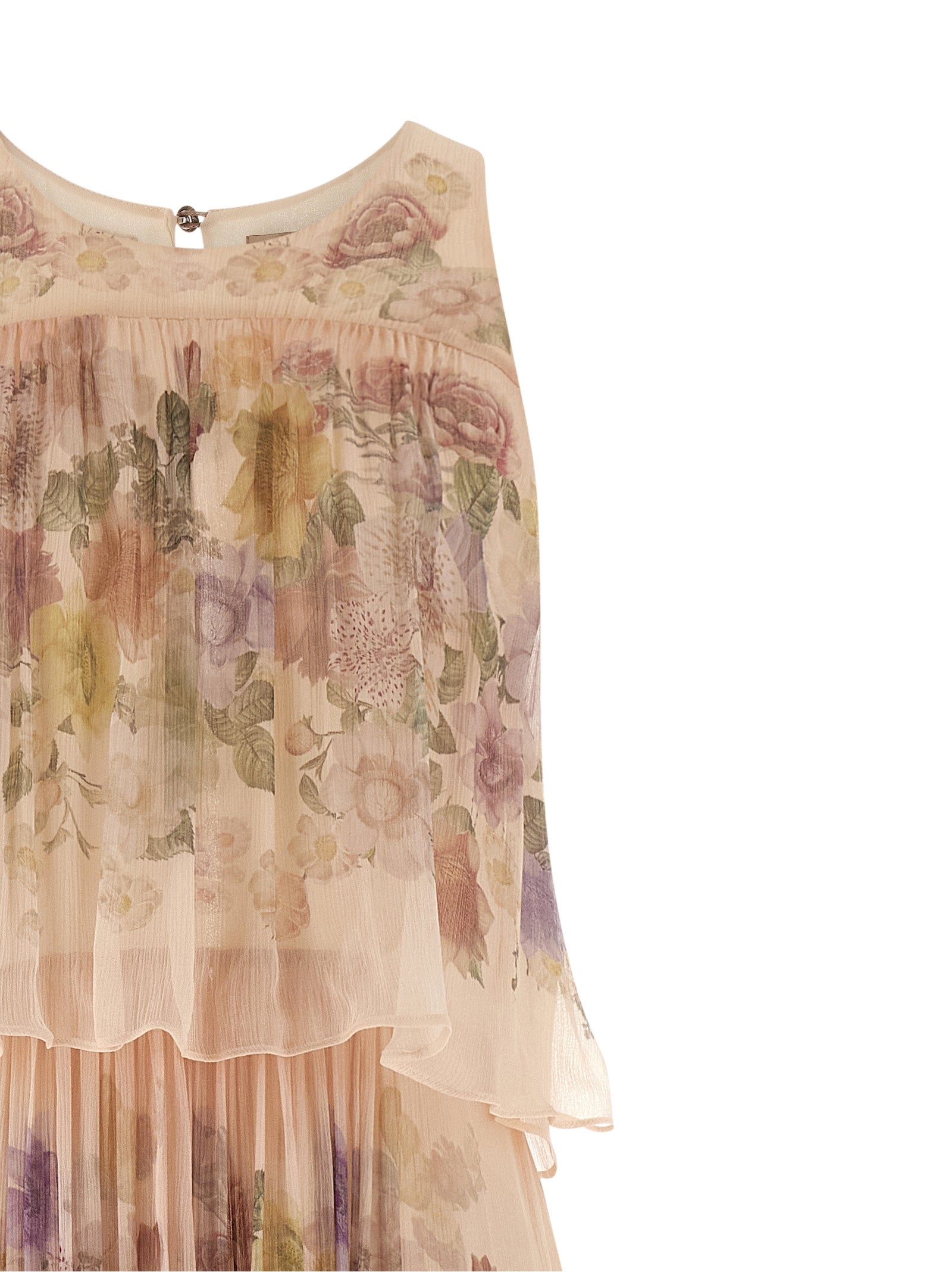 Floral Ruffle Dress Viscose
