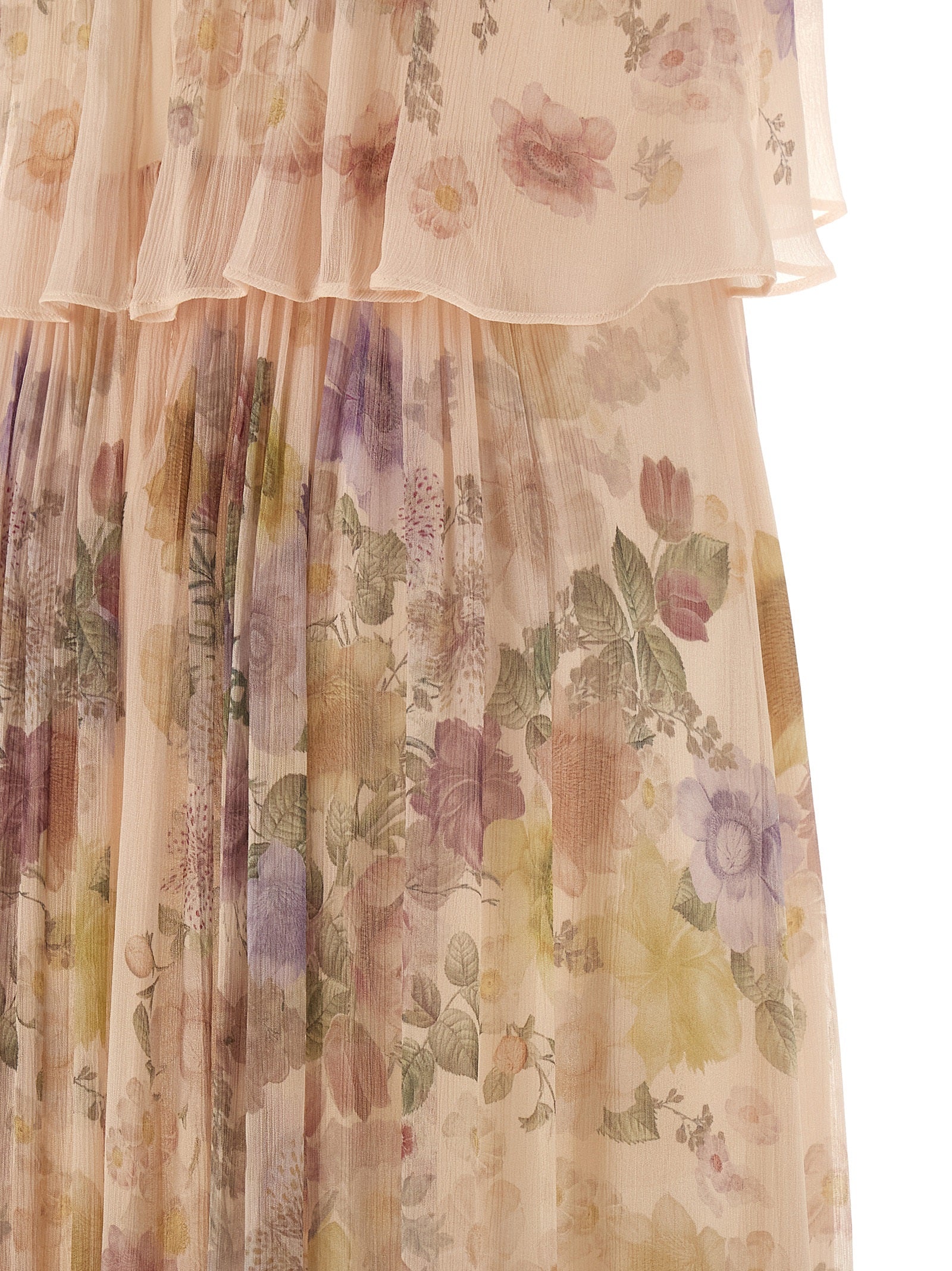 Floral Ruffle Dress Viscose