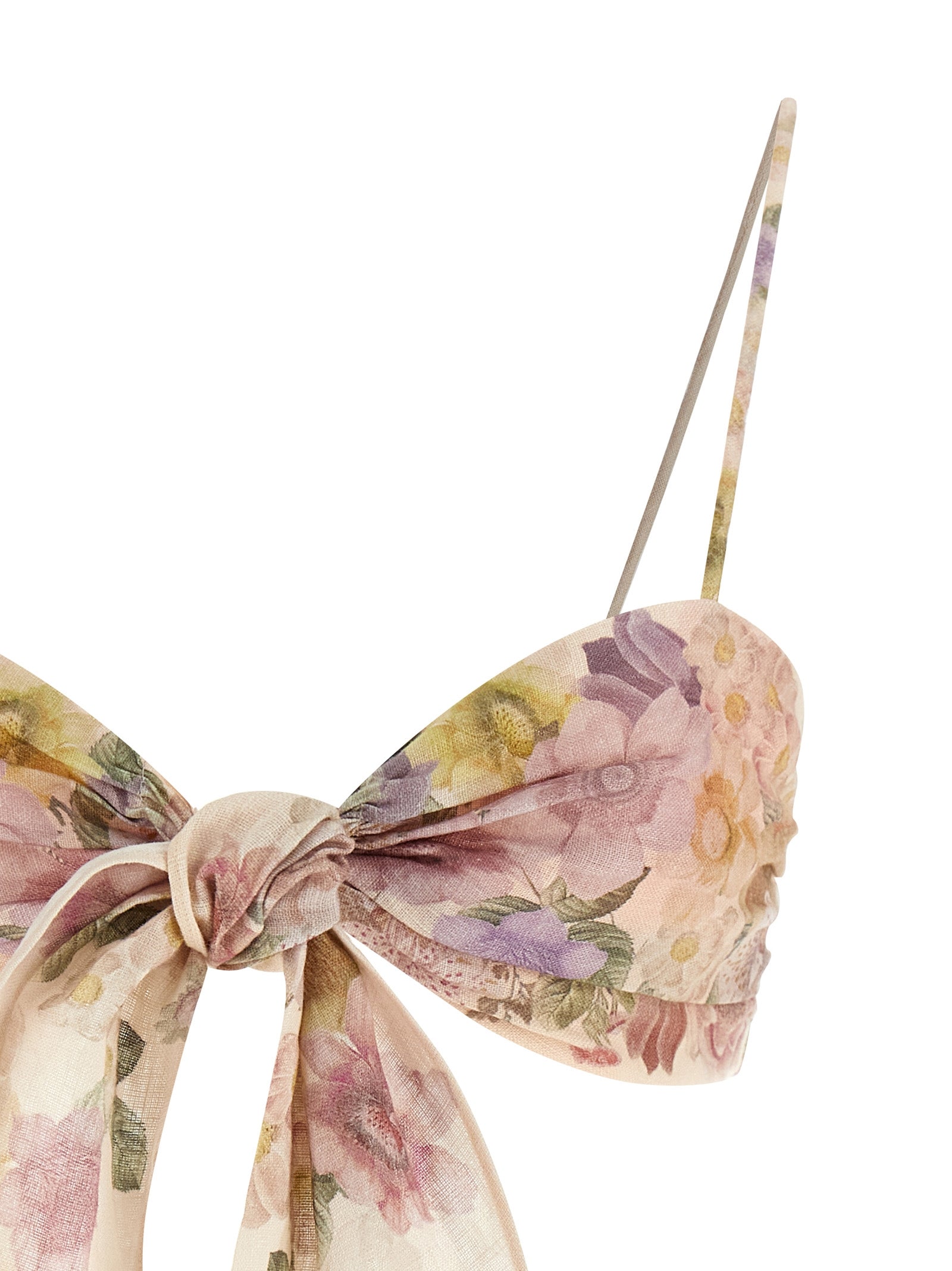 Floral Top Multicolor Linen Tops