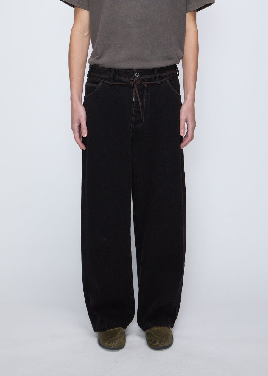 Song For The Mute 100% cotton denim jeans in black