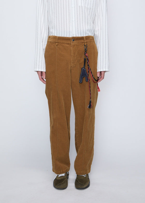 Song For The Mute 100% cotton trousers in brown