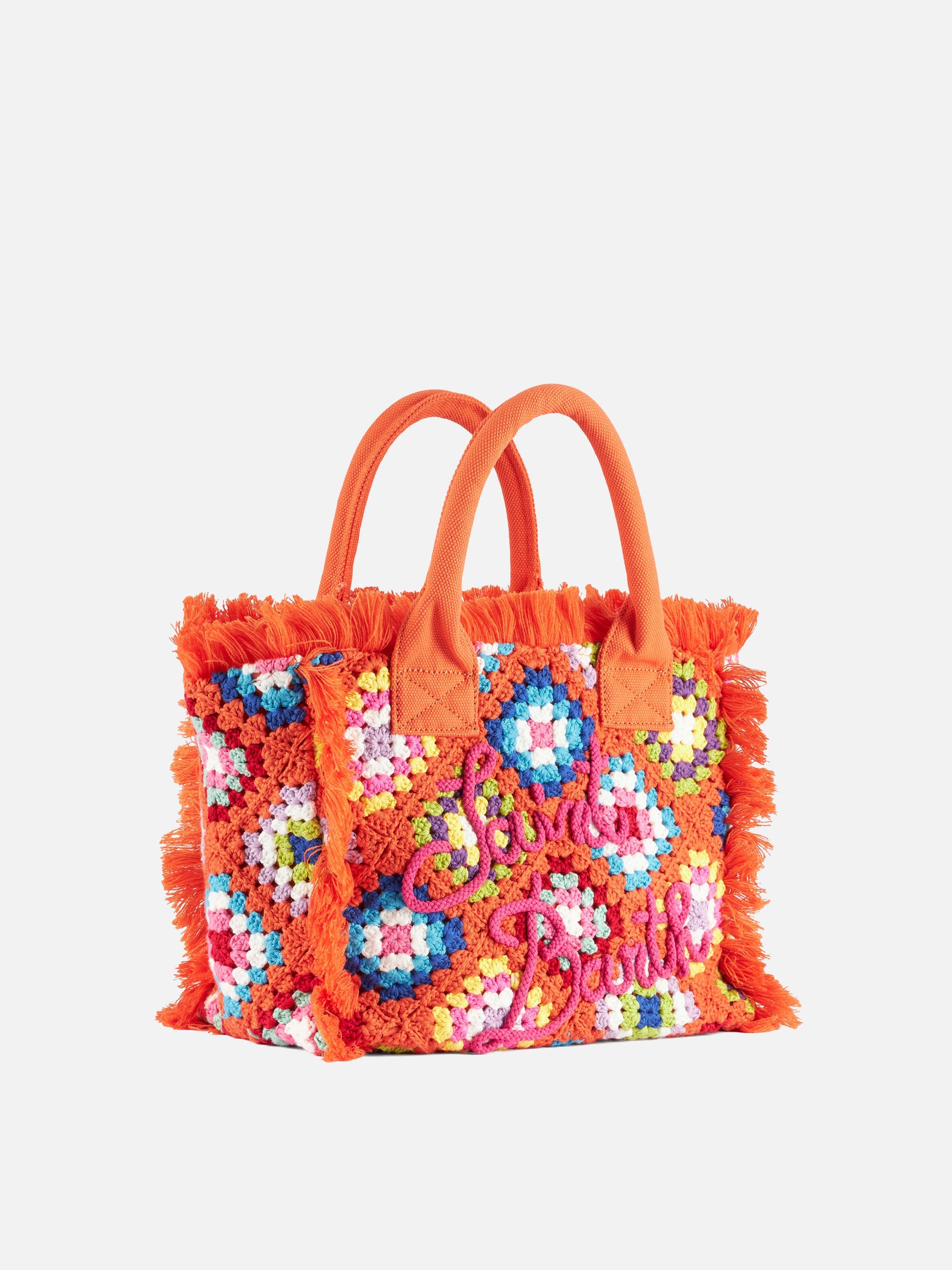 Colette Crochet Orange Tiles Pattern Bag