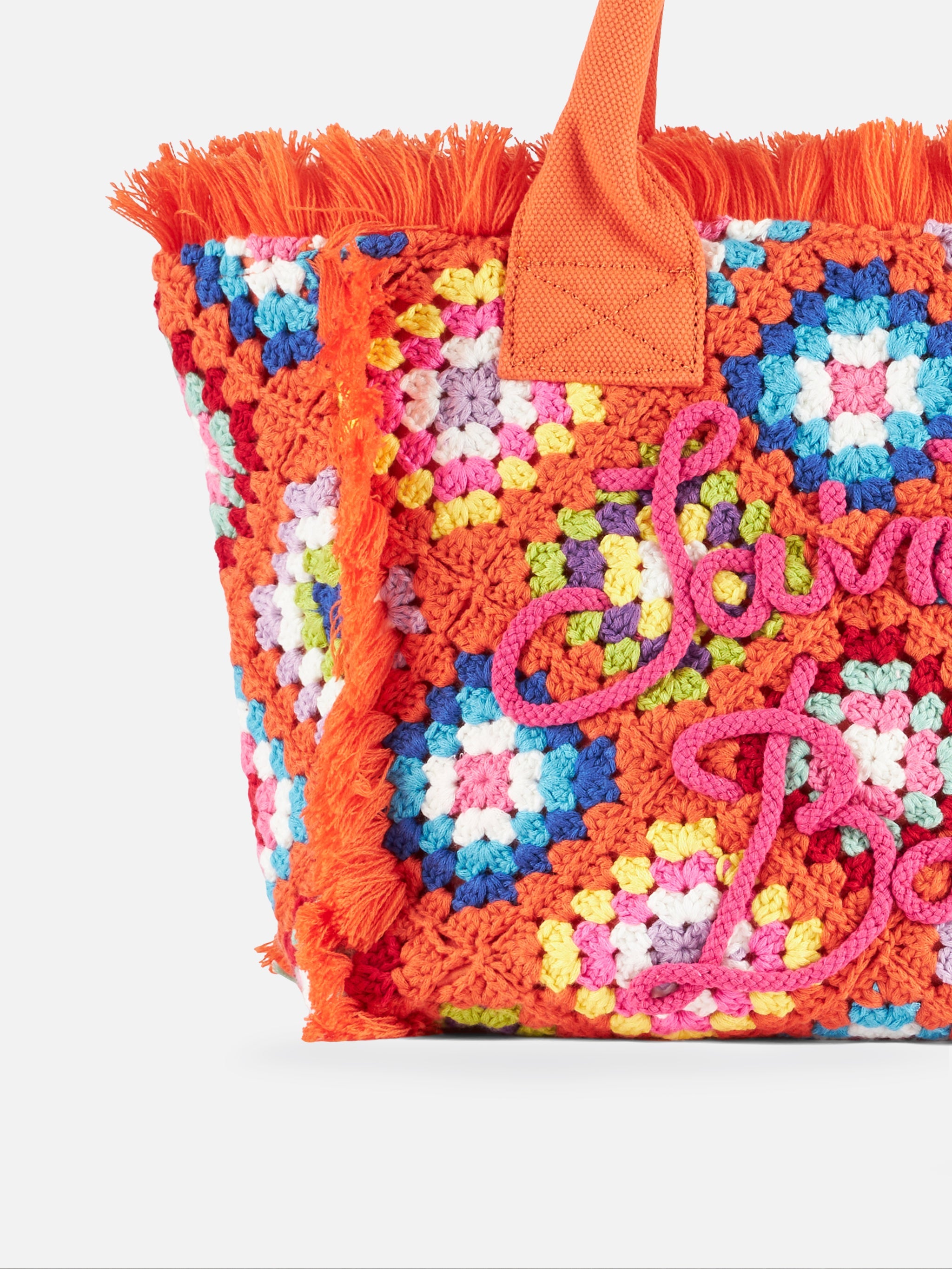 Colette Crochet Orange Tiles Pattern Bag