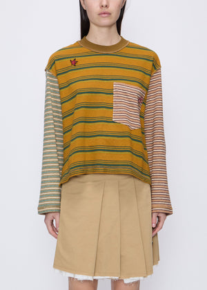 Song For The Mute 100% cotton sweater in mustard