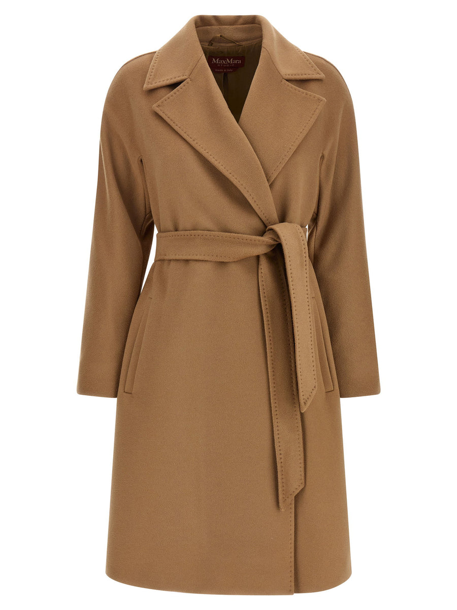 Max Mara Studio Dravenna Coat — Camel