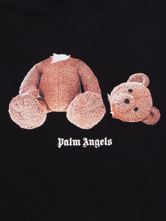 Palm Angels Bear Crewneck Boy Black Cotton