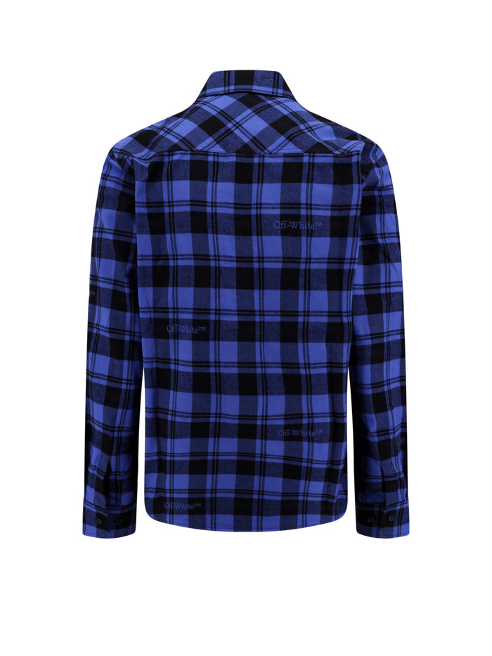 Off White Shirts Blue 100 % Cotone