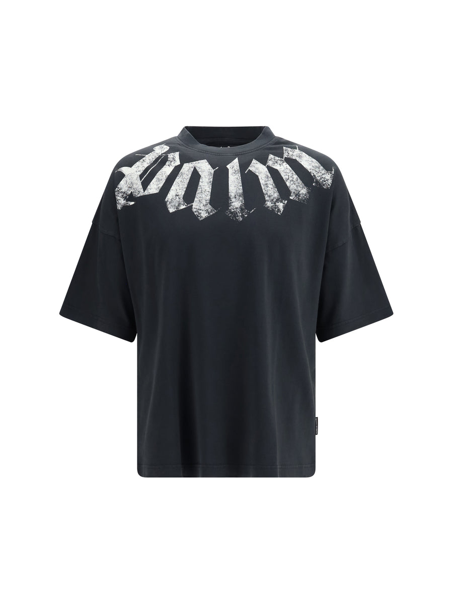 Big Neck Logo T-Shirt Black-off White Cotton T-shirts