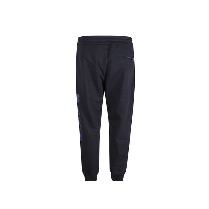 Alexander Mcqueen Cotton Logo Sweatpants Blue