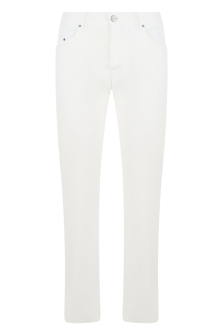 Trousers White Cotton Blend Chinos