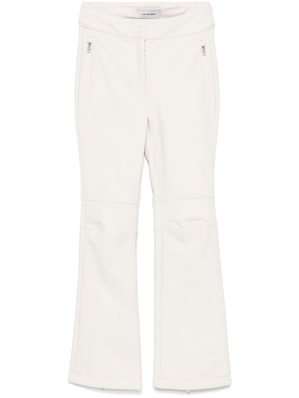 Yves Salomon Polyester 60% trousers in off-white