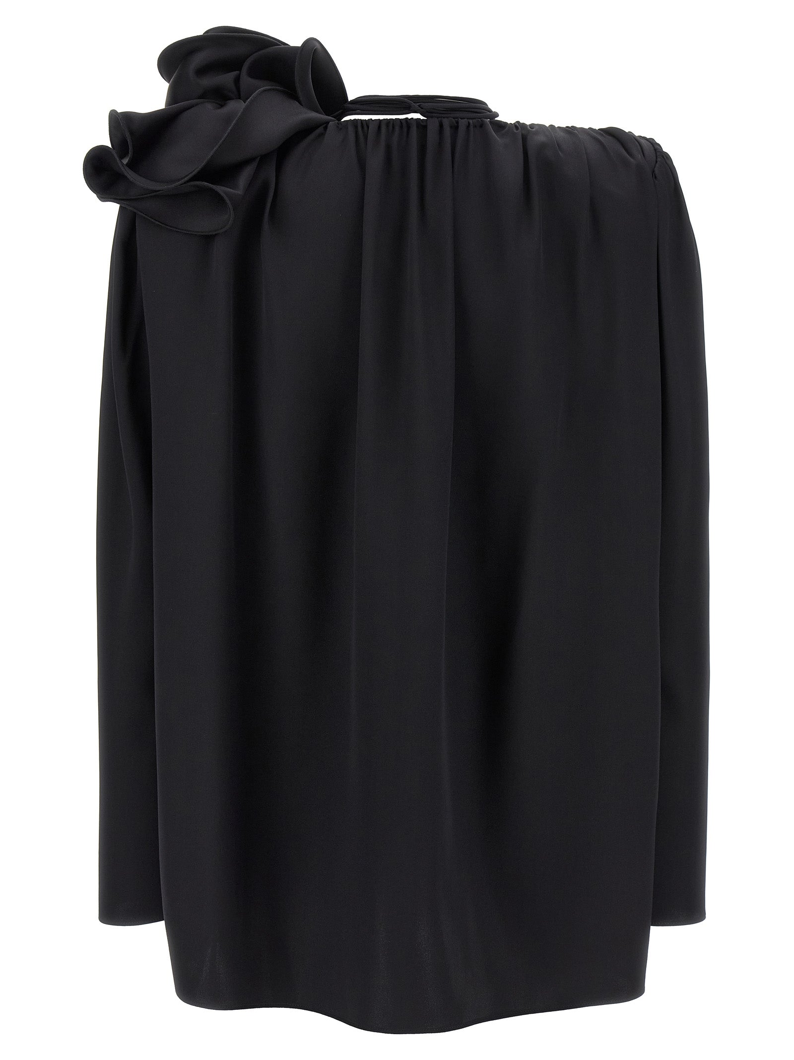 PF23 03 blouse Black Silk Shirt