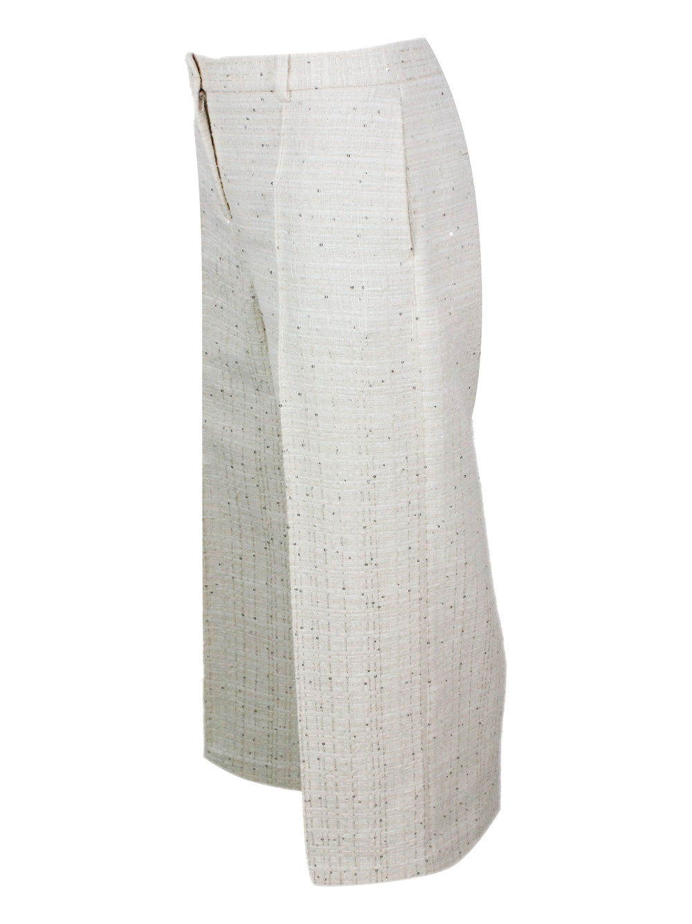 Eleventy Trousers Cream 72co 14pl 9vi 5pa