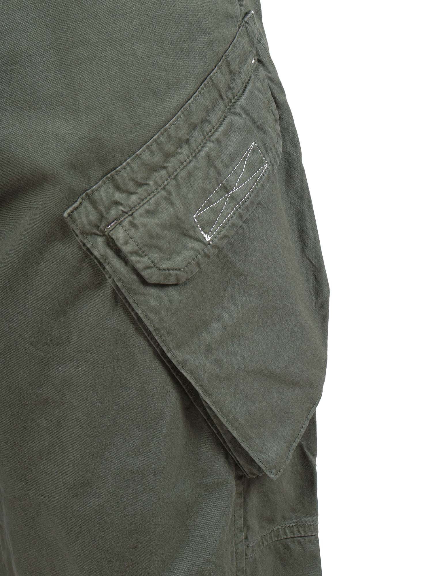 Marine Trouser Olivine Green Cotton