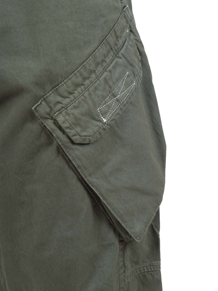 Marine Trouser Olivine Green Cotton