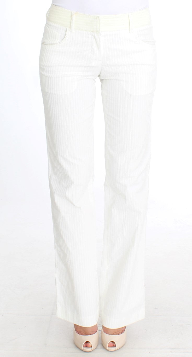 Ermanno Scervino 98% Cotton trousers in white