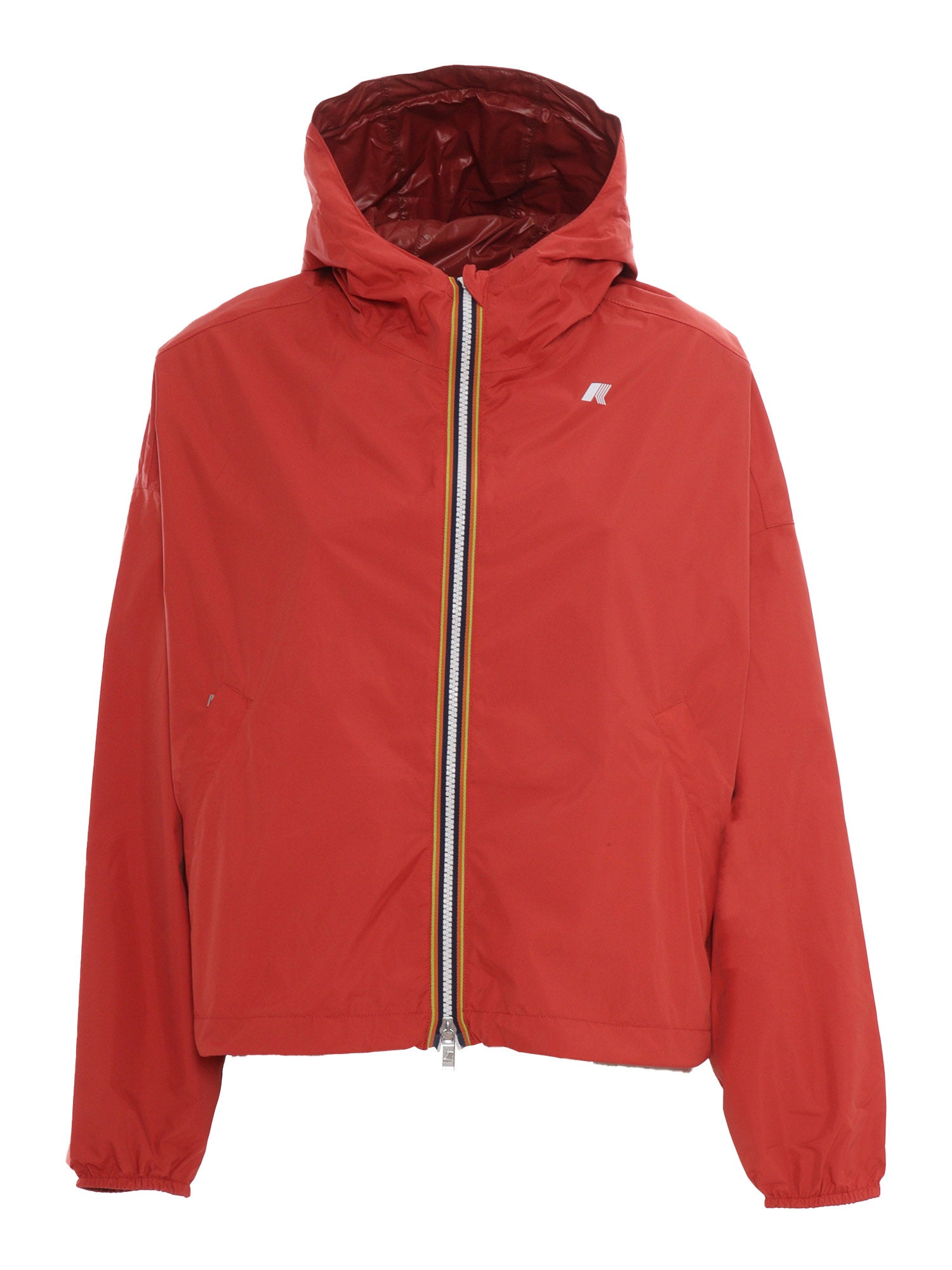 LAURETTE PLUS.2 DOUBLE SHORT DOWN JACKET Red Nylon Lining Puffer