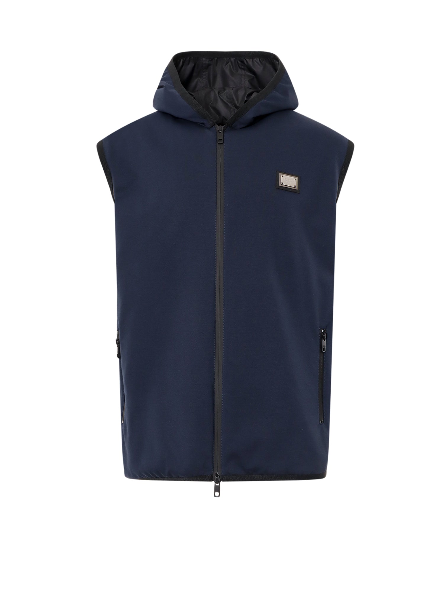 Dolce & Gabbana Jackets Blue Cotone Nylon Elastan