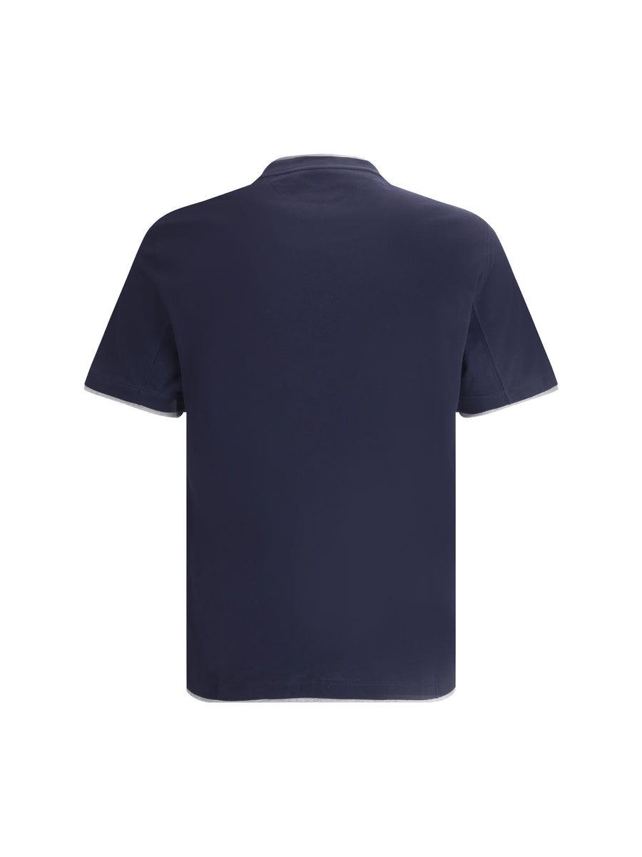 Cotton T-Shirt Cobalt-Medium Grey Cobalt/medium T-shirts