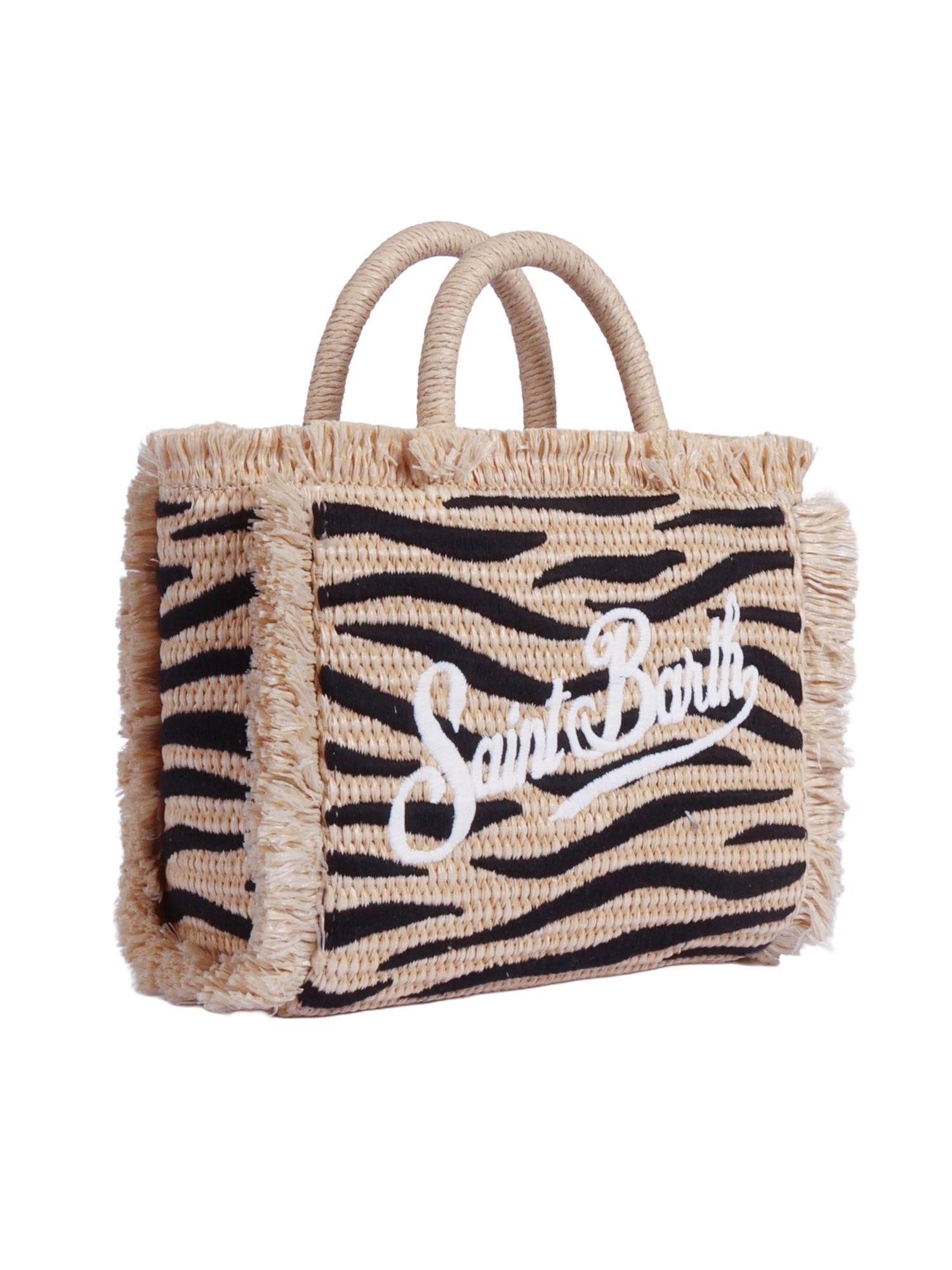 Vanity Mini Straw N-Zebra 1100 Emb Beige Handbag