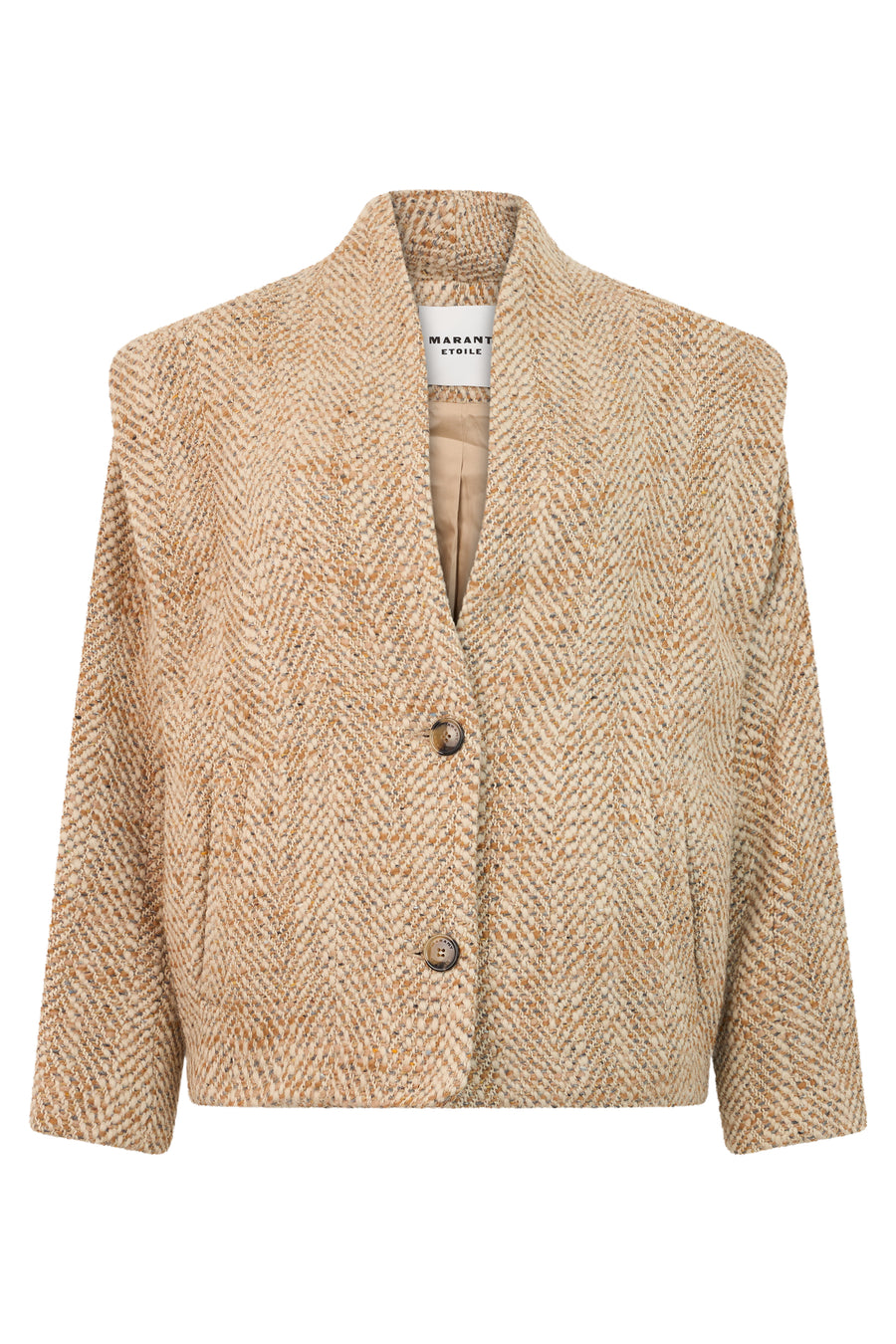 Cropped Jacket Beige Acrylic